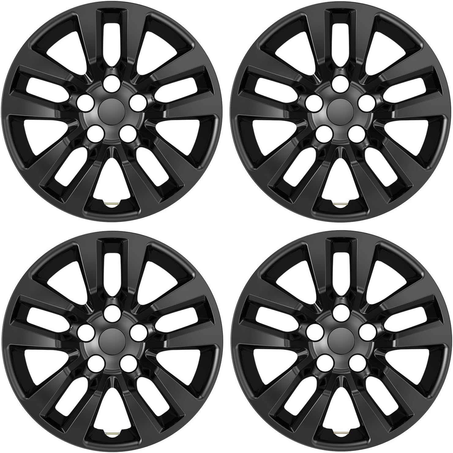 4-Pack 16 inch Hubcaps Compatible with Nissan Altima Sedan 2013 2014 2015 2016 2017 2018, 40315-3TM0B, Fit for 16" Steel Wheel, Rim Cover Skin Hub Cap (Bright Black Color)