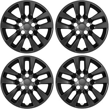 4-Pack 16 inch Hubcaps Compatible with Nissan Altima Sedan 2013 2014 2015 2016 2017 2018, 40315-3TM0B, Fit for 16" Steel Wheel, Rim Cover Skin Hub Cap Bright Black Color