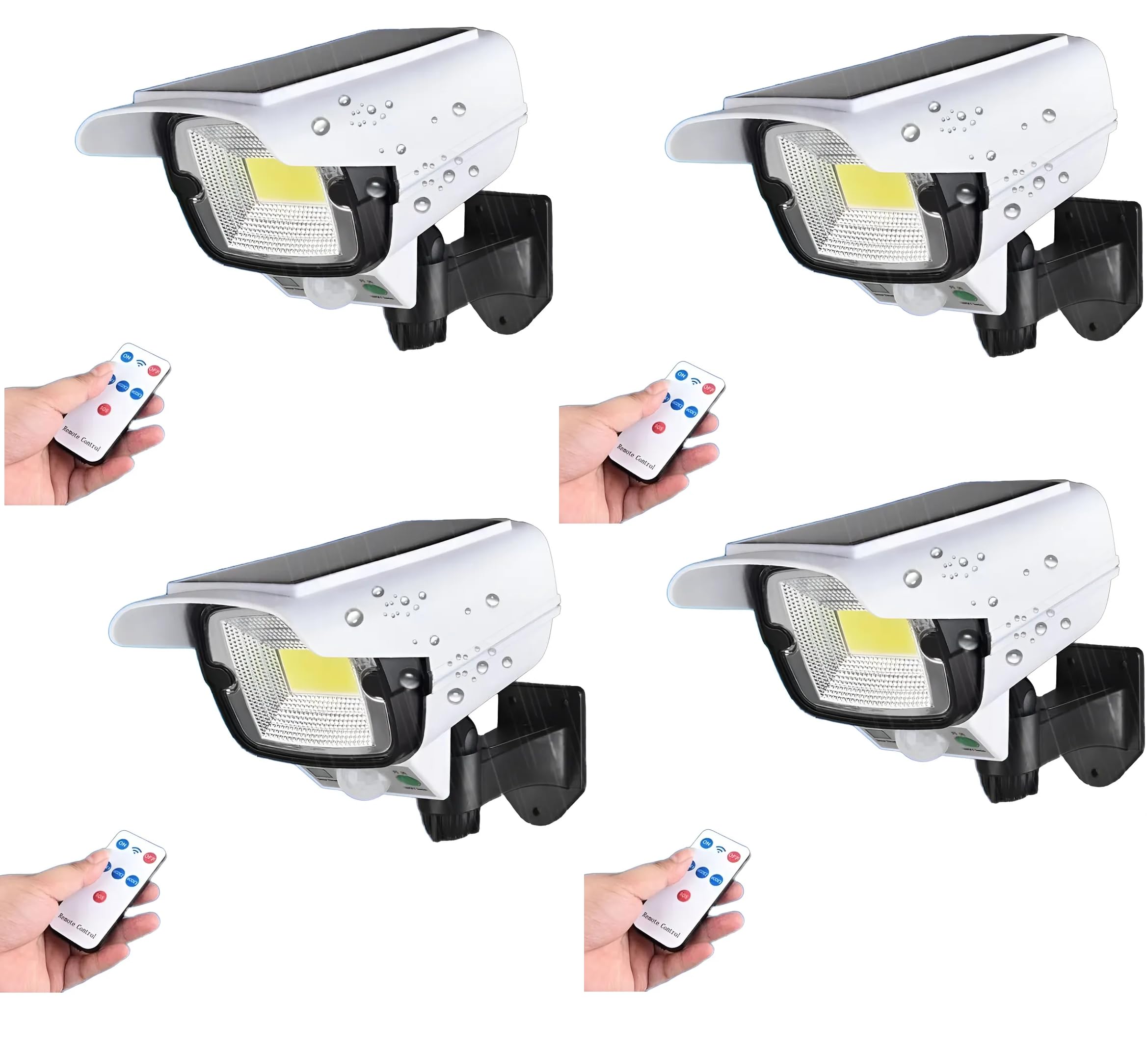 Solar Light Outdoor 77 Led Motion Sensor Security Camera Shaped Wall Solar Lamp,Waterproof, Rotatable for Home, Outdoor, Garden, Balcony, and Patio with Remote Control. (Pack of 4)-image-32