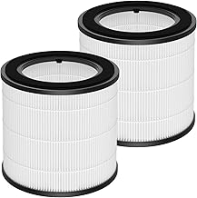 2 Pack Replacement HEPA Filter Compatible with Philips AC0820/30 AC0820/10 AC0830/10 AC0819/10 800 Series Air Purifier,Replace Part FY0194/30 and FY0293/30,White