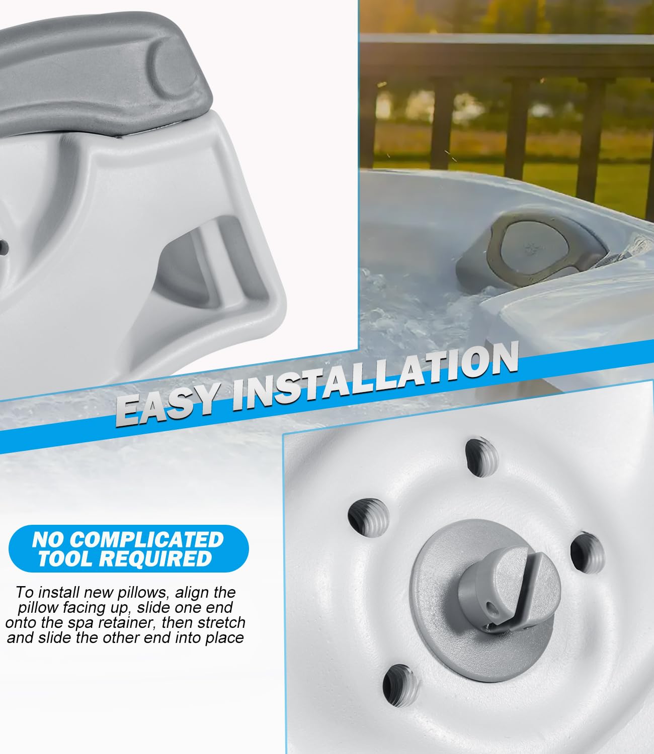 2er-Pack 6472-964 Spas Ersatzkissen passend für 2009–2017 Sundance 880 Serie Spa & Whirlpool, Ersatz für 6455-484