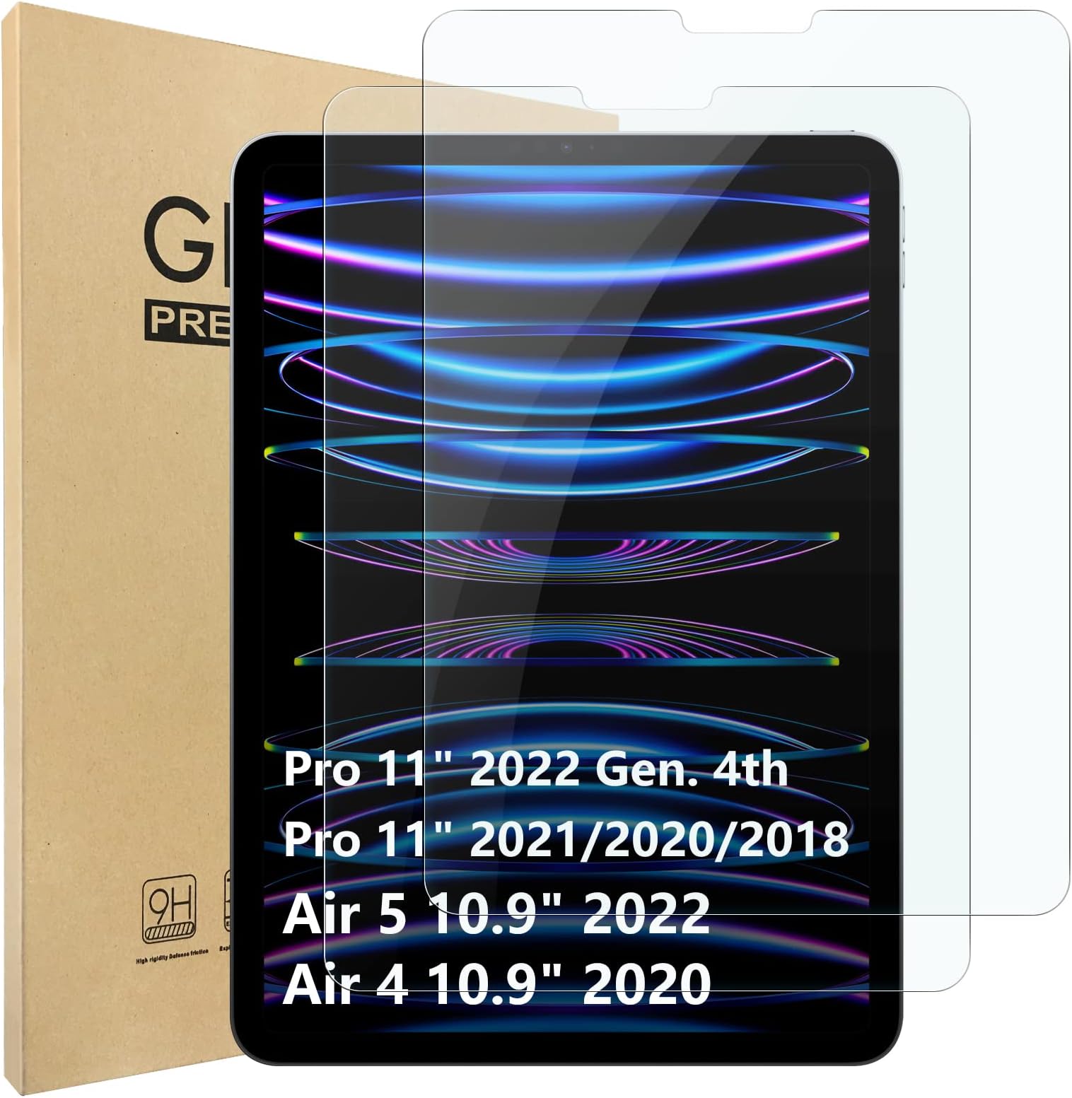 Hianjoo [2Pack] Screen Protector Compatible with iPad Air 5 /Air 4 10.