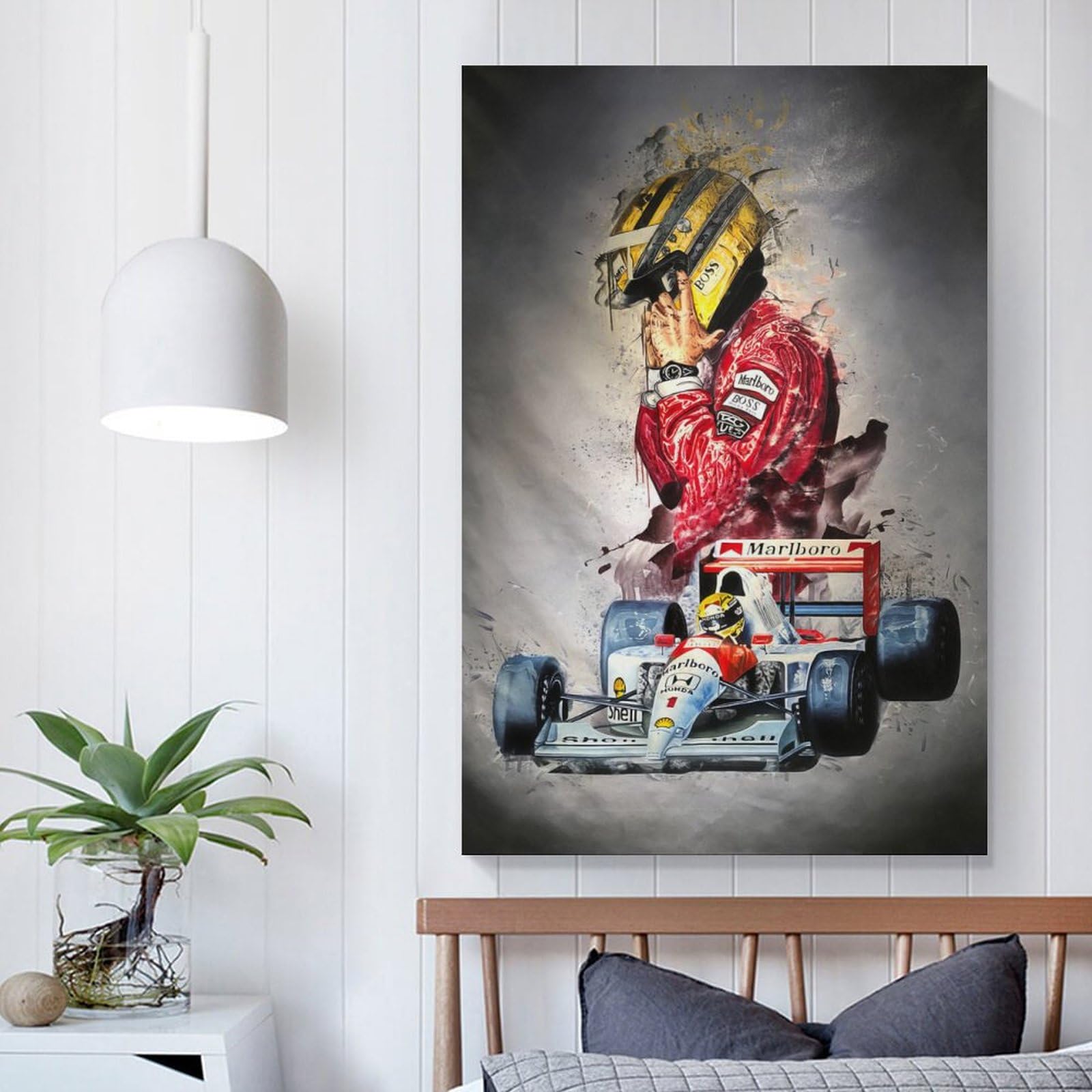 CASCO AYRTON SENNA Stampa Poster Formula 1 Motorsport A4 A3 A2 Wall Art - Foto 7