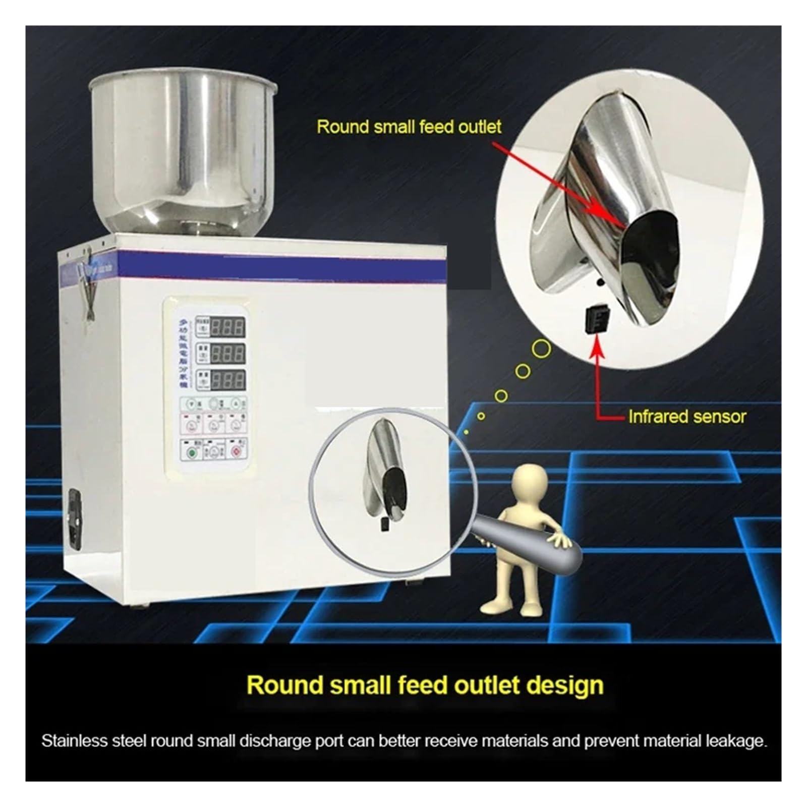 Máquina Automática De Envasado Y Distribución Medidas 1 A 30 G, Dividido Inteligente, Llenado Té En Partículas/bolsas Llenado RáPido Y Preciso