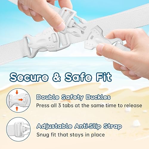 Miniatura 3 de DRQ Chaleco de natación para niños pequeños, flotadores para niños de 22 a 66 libras, chaleco salvavidas para niños con arnés de hombro con alas