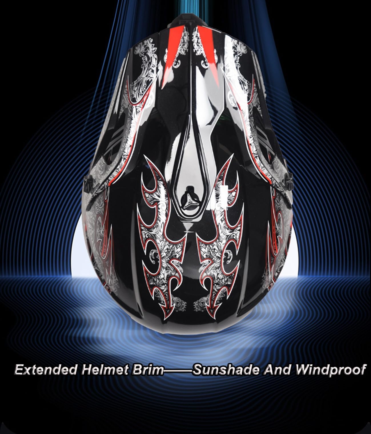 Kask motocrossowy unisex z maską rękawiczek gogli | Full Face Off Road Street Racing MTB, młodzieżowy kask rowerowy Enduro Downhill ATV Quad Dirt Bike