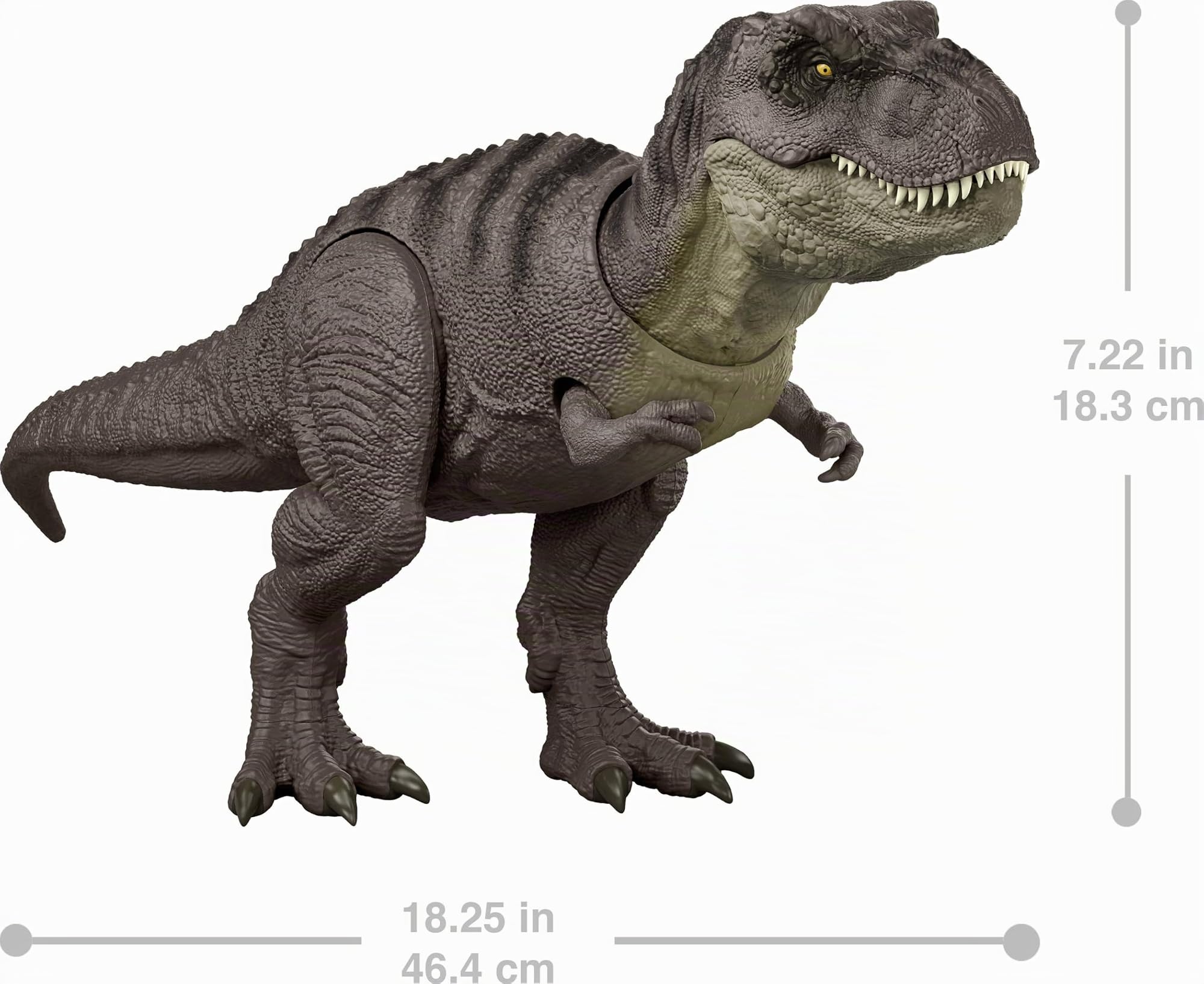 Mattel Jurassic World Attacco al Laboratorio JGM16 - T-Rex, Figura per Bambini, Dinosauro, Grande Giocattolo di Dinosauro Movibile, Lunghezza Totale: circa 46,4 cm, da 4 anni in su, Verde