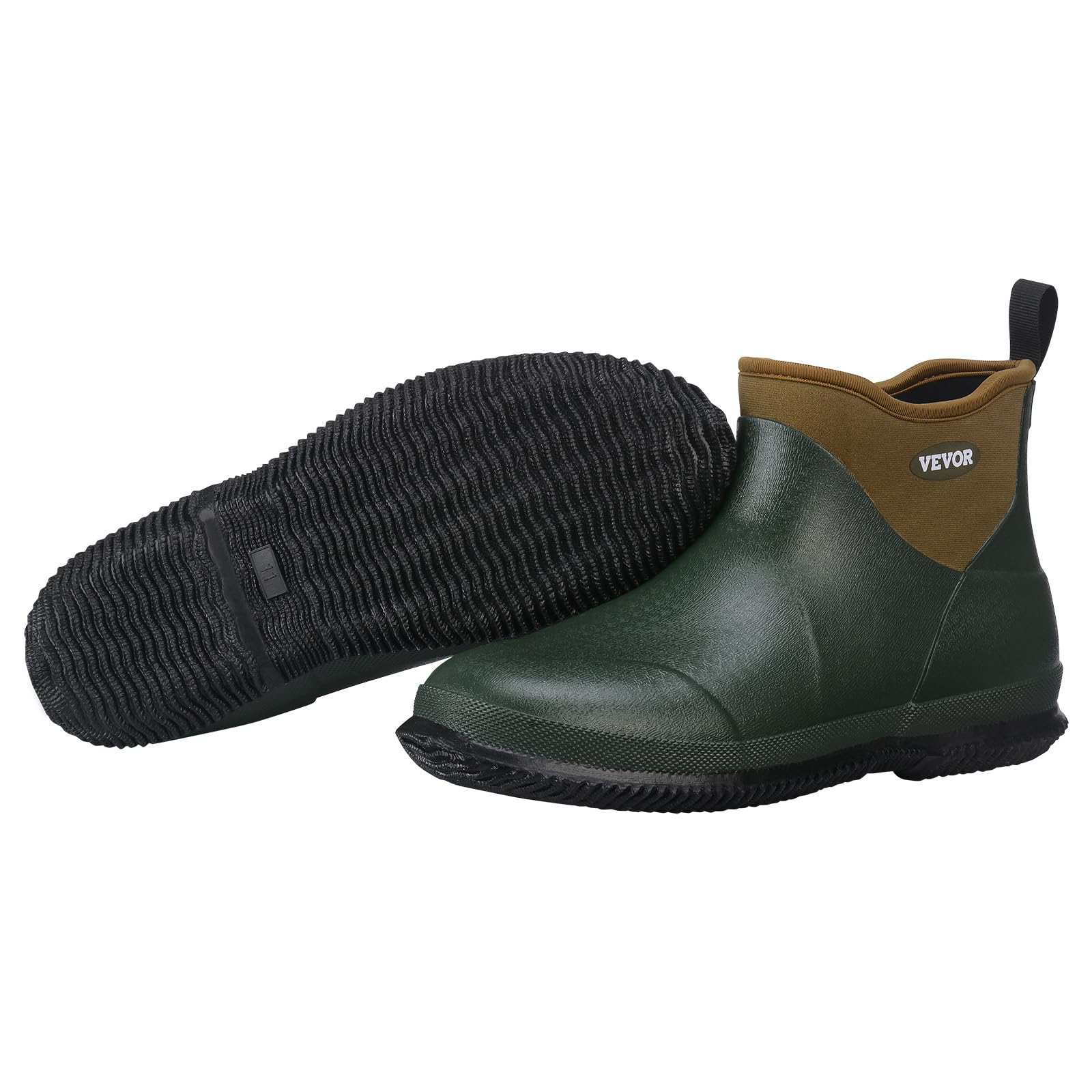VEVOR Stivali da Barca da Donna, Stivali Pioggia Impermeabili per Pesca, Scarpe in Gomma Neoprene Antiscivolo alla Caviglia, Scarpe Fango Isolati per Giardinaggio, Leggeri Resistenti, Taglia 8 USA