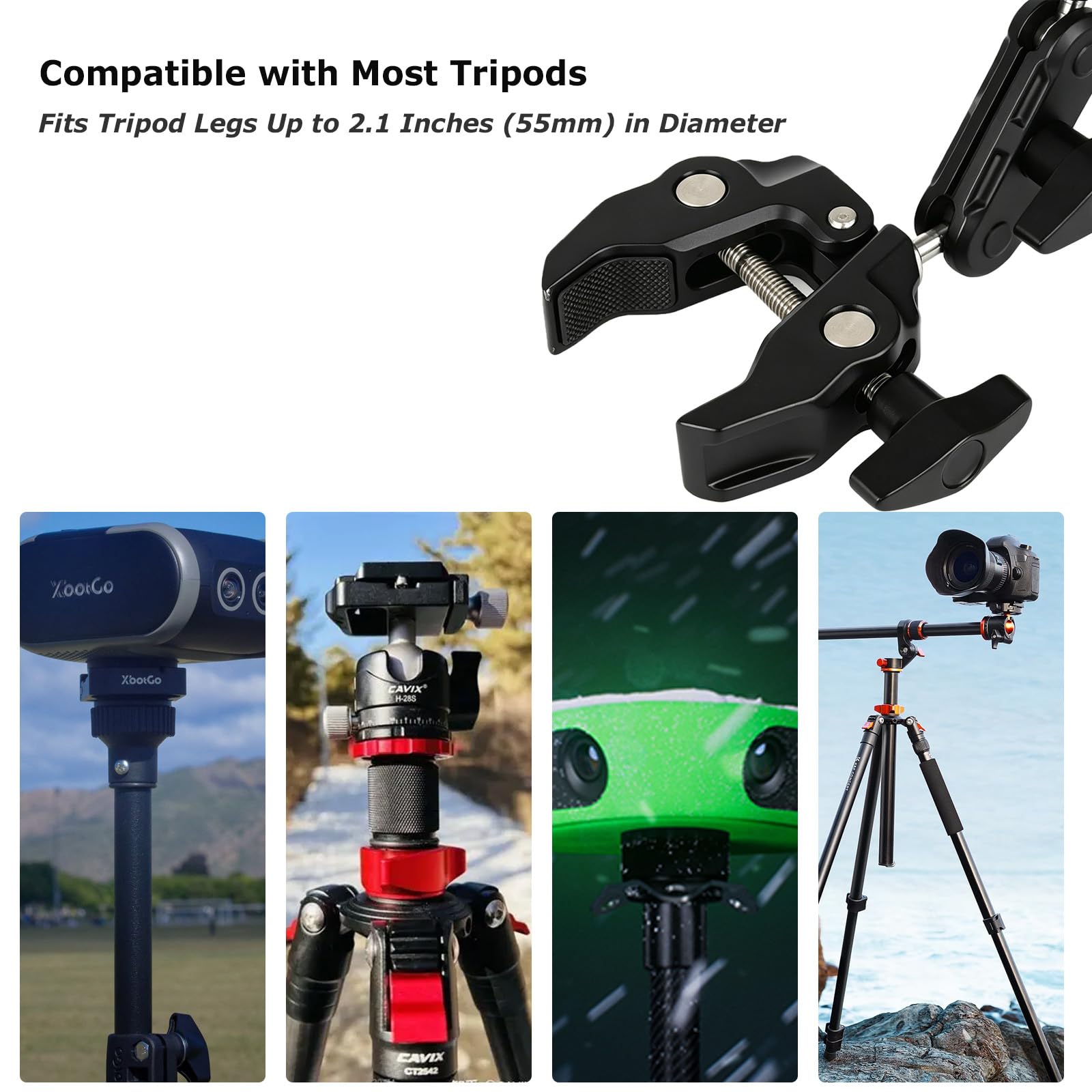 Kamera Regenschirm mit Super Clamp, Wetterschutz Stativ Sonnenschutz, Regenschutz für Xbotgo Falcon Chameleon, Veo, Canon, Nikon, Sony Kameras