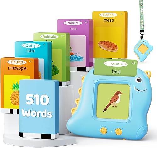 510 Sight Words LAYCOL Talking Flash Cards Juguetes de aprendizaje para niñas y niños de 2, 3, 4, 5 años, regalo de cumpleaños, juguetes sensoriales