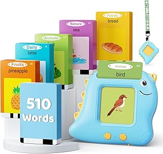 510 Sight Words LAYCOL Talking Flash Cards Toddler Learning Toys for 2 3 4 5 Year Old Girls and Boys Birthday Gift,Sensory Toys for Autistic Toddlers,Montessori Toys,Speech Therapy Materials(Blue)