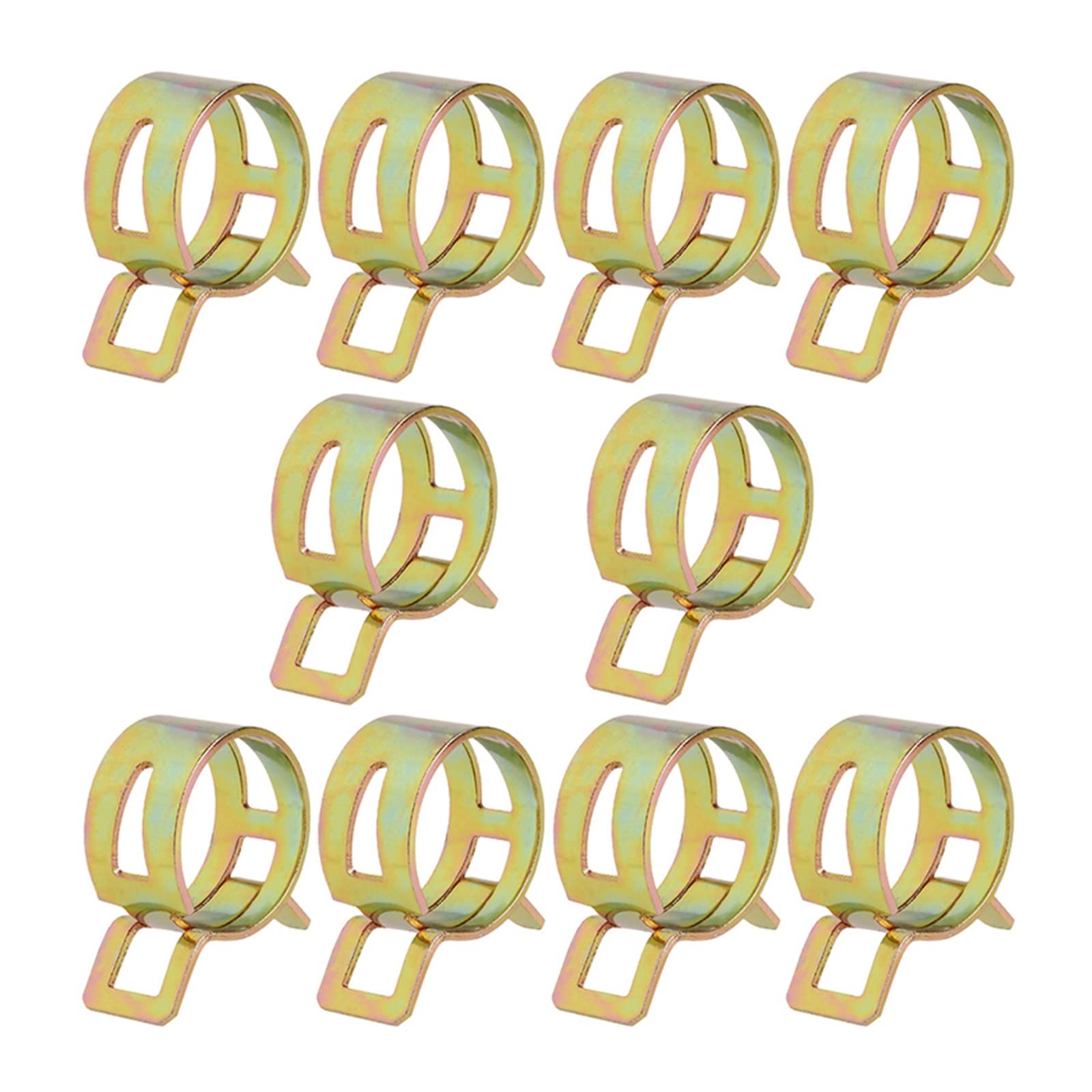 Hose Clamps, 10Pcs 5-22mm Spring Clip Fuel Line Hose Water Pipe Air Tube Clamps Fastener (Siz(20mm)