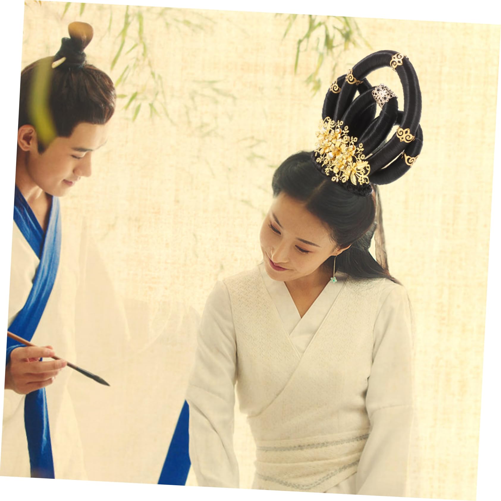 Parrucca Tradizionale Cinese Hanfu per Spettacoli e Cosplay