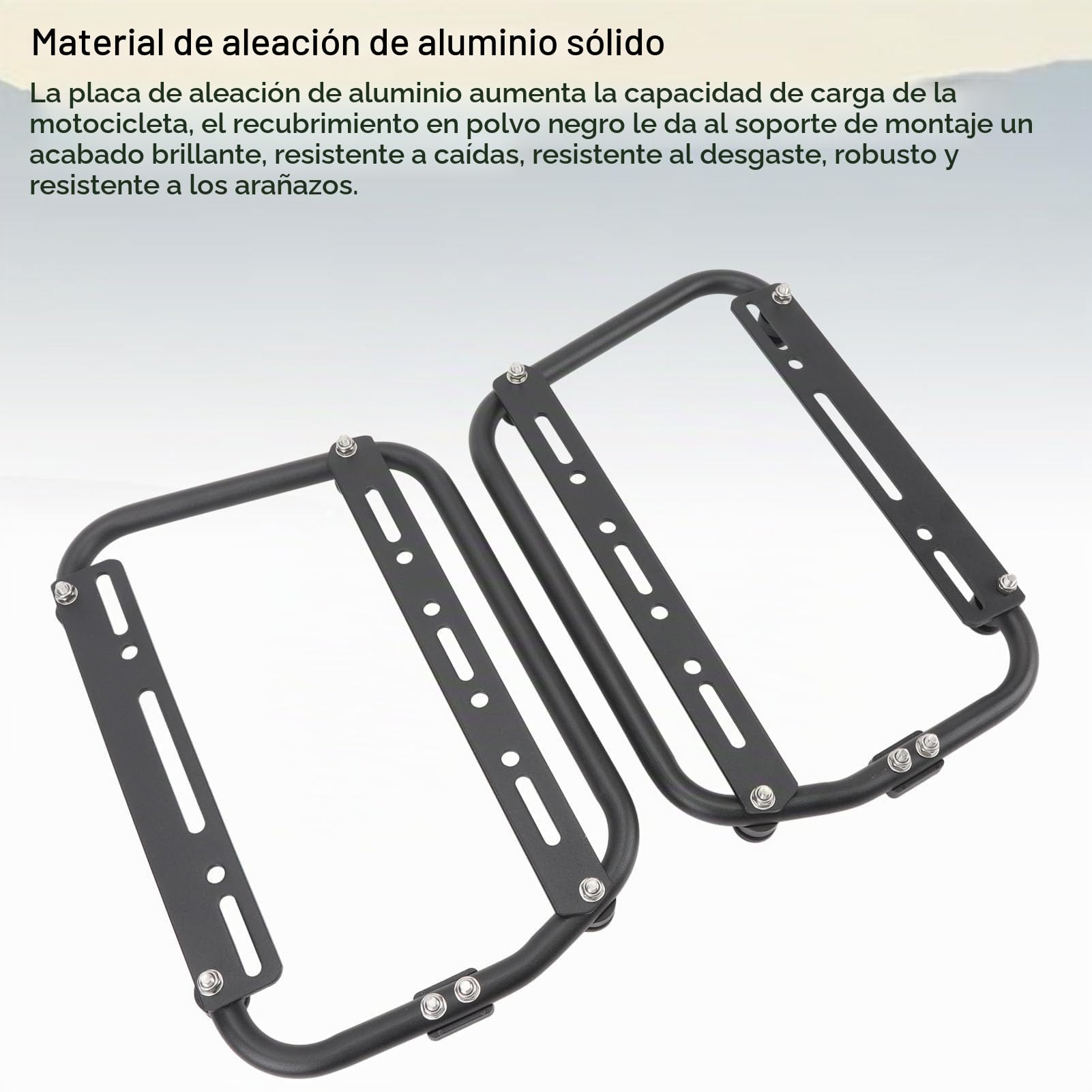 Bastidores de Soporte para Alforjas de Motocicleta, Bastidores Universales para Alforjas de Motocicleta, Soporte Lateral de Aluminio para Motocicleta,Barra de Soporte para Alforjas