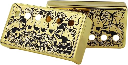 Miniatura 10 de Guyker Humbucker - Cubierta de pastilla (1.969 in2.047 in de espacio entre varas)  Puente de cuproníquel y pastillas para el cuello, piezas de