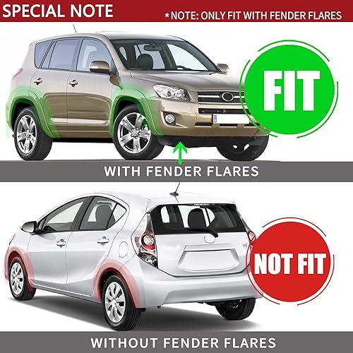 Miniatura 2 de YHTAUTO Juego de 4 protectores contra salpicaduras para Toyota RAV4 2006-2012 Sport Utility, con guardabarros de fábrica, delantero y trasero