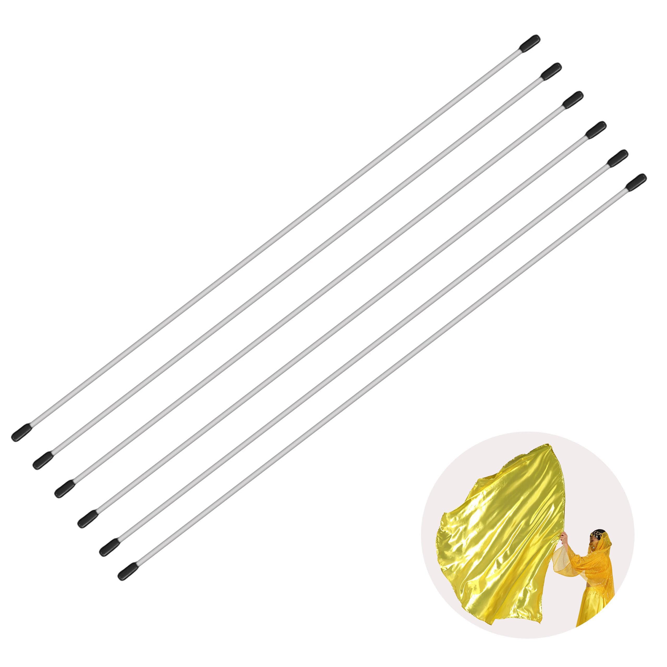 Baisdan 6 Piece Flex Rods, 47 in Worship Flags Bendable Flexible Sticks for Worship and Praise Flag Dance Accessory 3 Diffrence Length
