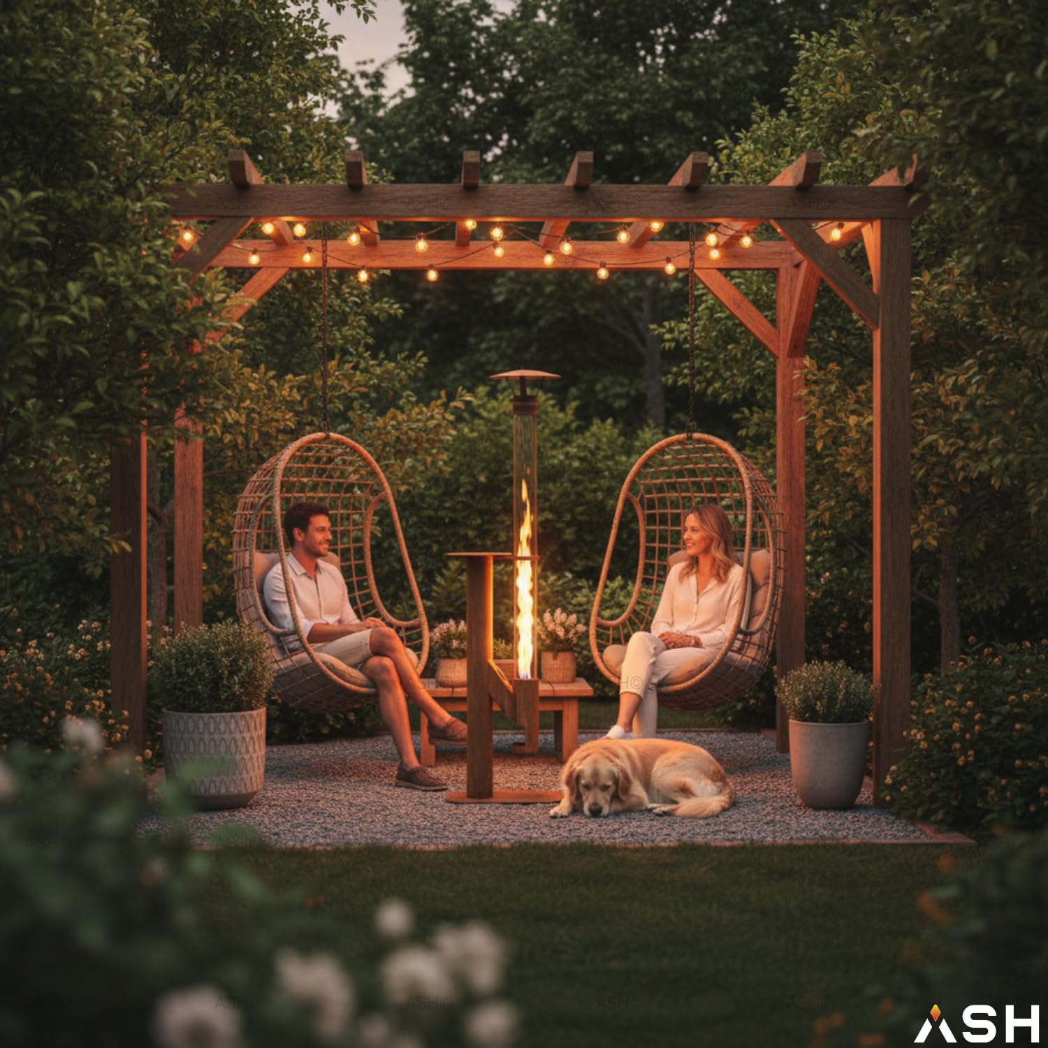 Poêle à granulés Acier Corten 183 cm Cheminée de Jardin Chauffage de terrasse