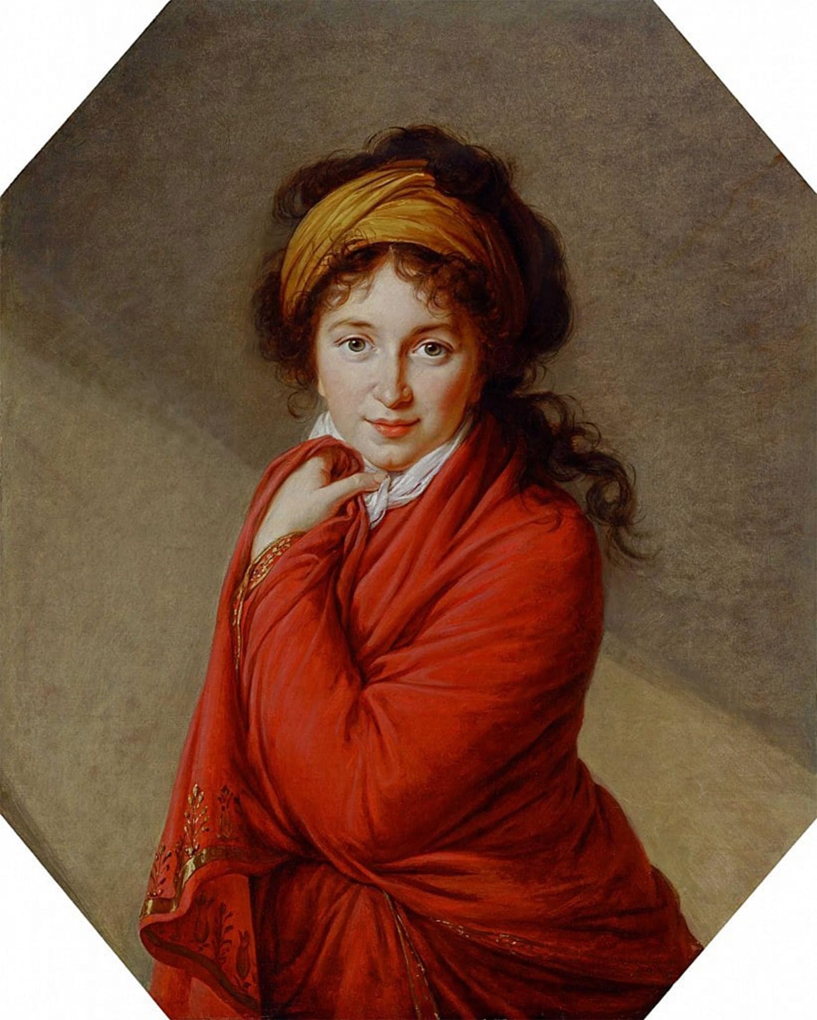 ARTXLXXBN Famous Art Print Poster Vintage Wall Art Portrait of Varvara Nikolayevna Golovina Née Golitsyna by Elisabeth Louise Vigee Lebrun Canvas Art Poster for Home Decor 60x90cm