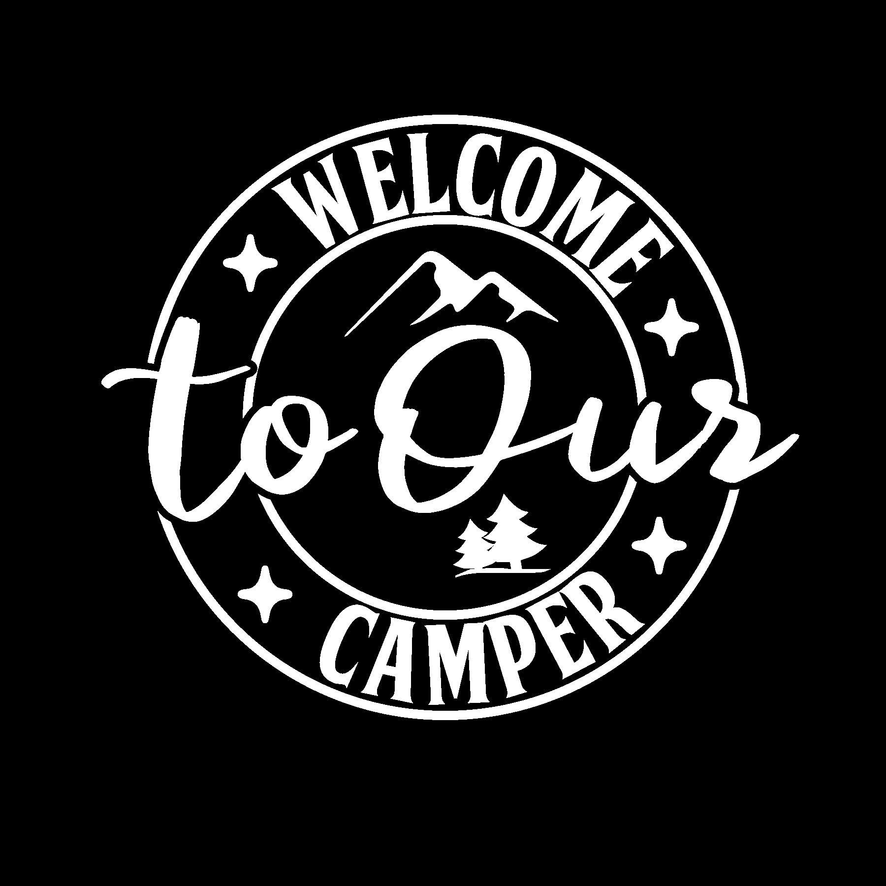 Welcome to Our Camper Stickers, Caravan Accessories, Waterproof Decal, Suitcase Stickers, Caravan Gifts, Van Stickers