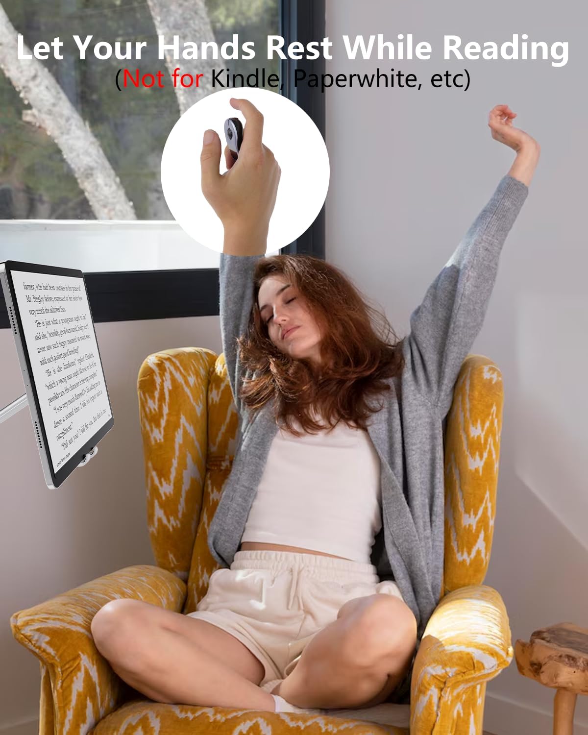 Air Mouse Bluetooth Presenter with Touchpad for PC/iOS/Android, Rechargeable Remote Control for PowerPoint/Keynote/TikTok/Camera/Kindle App (Silver)