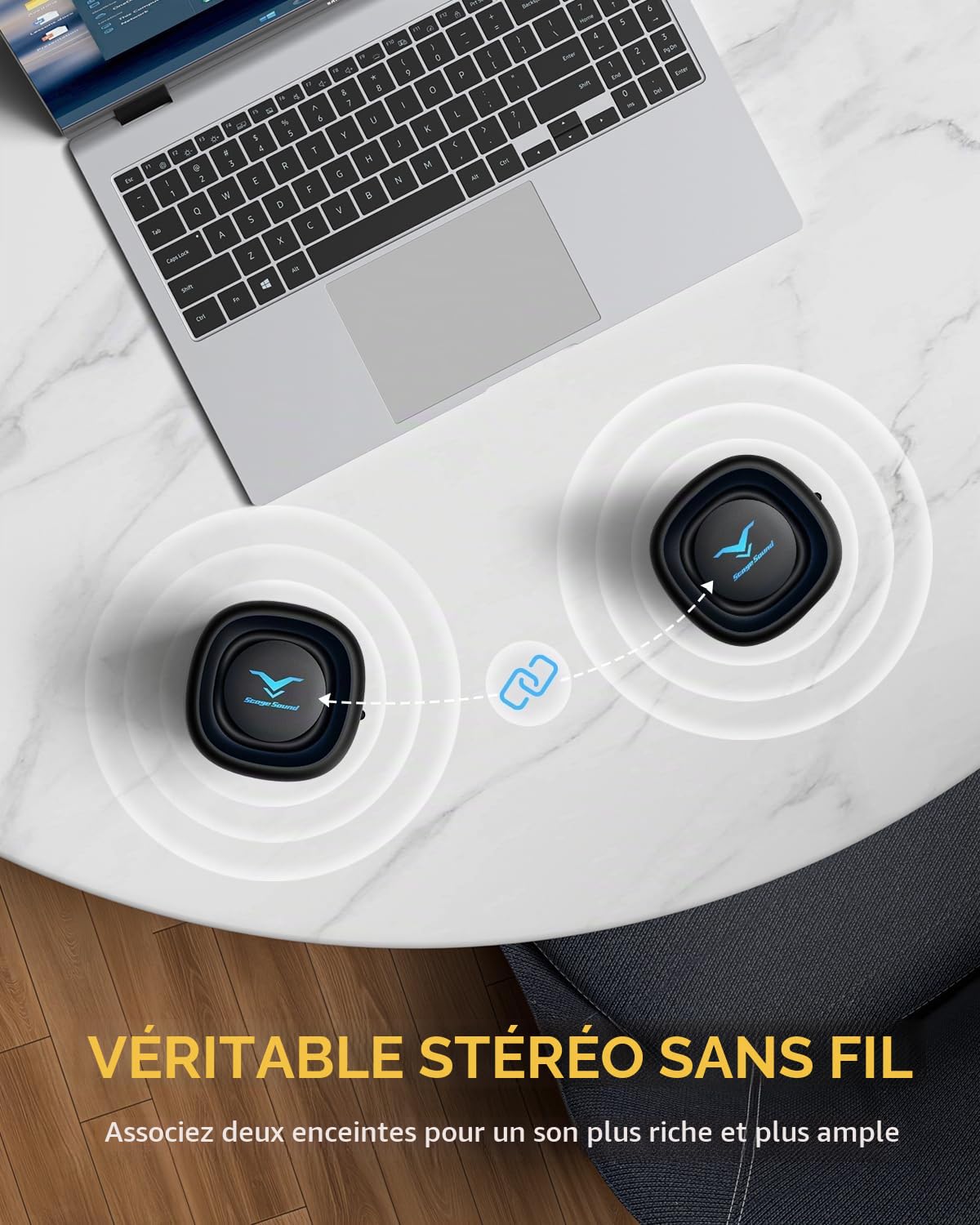 StageSound 25W Enceinte Bluetooth Portable, Son Puissant, Étanche IP67