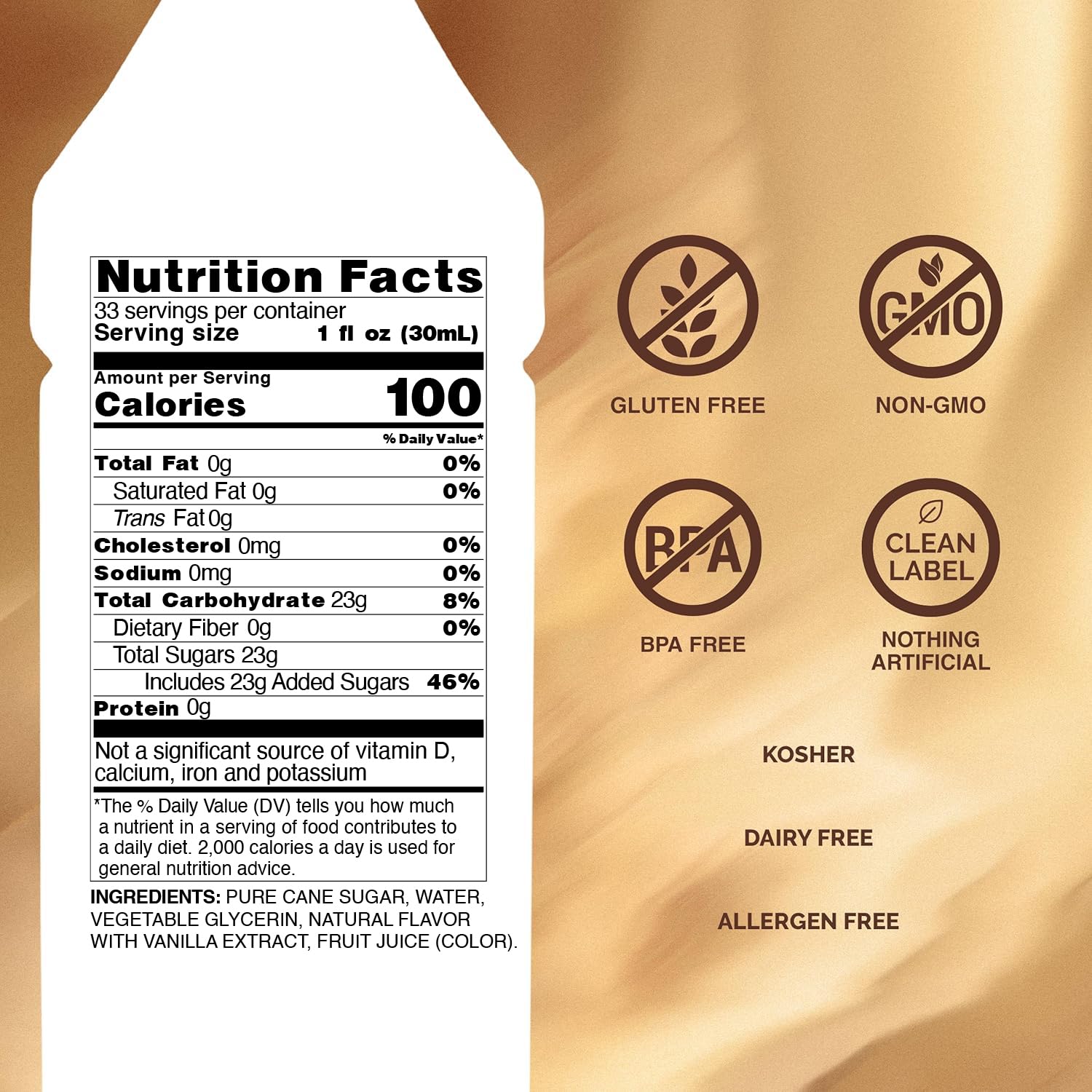 Monin - French Vanilla Syrup with Monin BPA Free Pump, Boxed, Versatile Flavor, Natural Flavors, Great for Coffees, Cocktails, Shakes, and Kids Drinks, Non-GMO, Gluten-Free (1 Liter, 2-Pack)