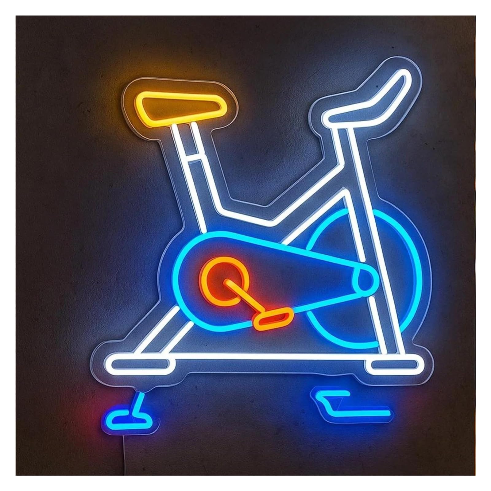 SHOUXI Sign Lamp Spin Bike Neon Sign Light Dimmable for Gym Spinning Cardio Workout Fitness Club Sports Decor Signs Illuminated(45cm)