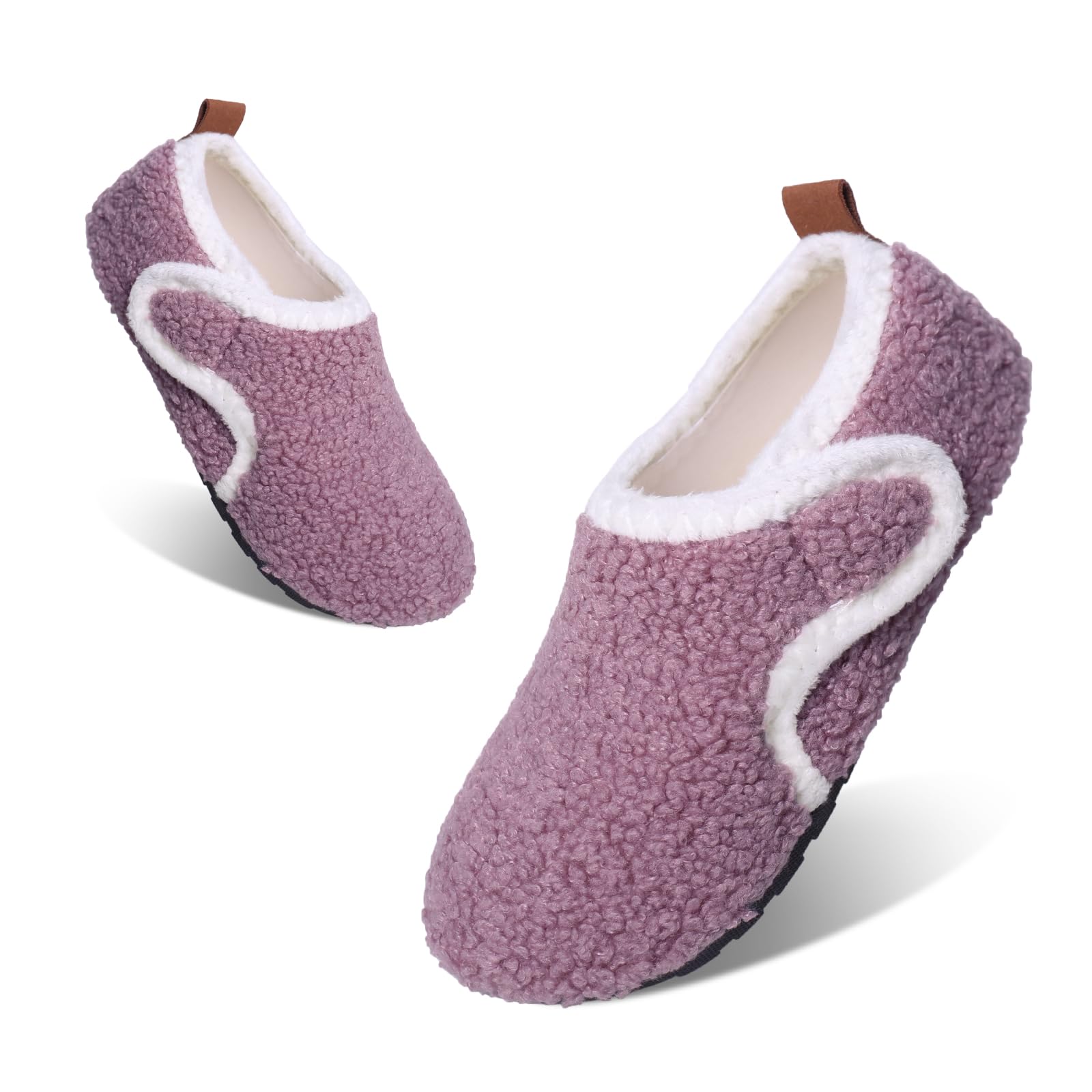 Kids Slippers Boys Girls Warm Fleece House Shoes with Anti-Slip Sole Soft Plush Winter Slippers for Toddlers Children