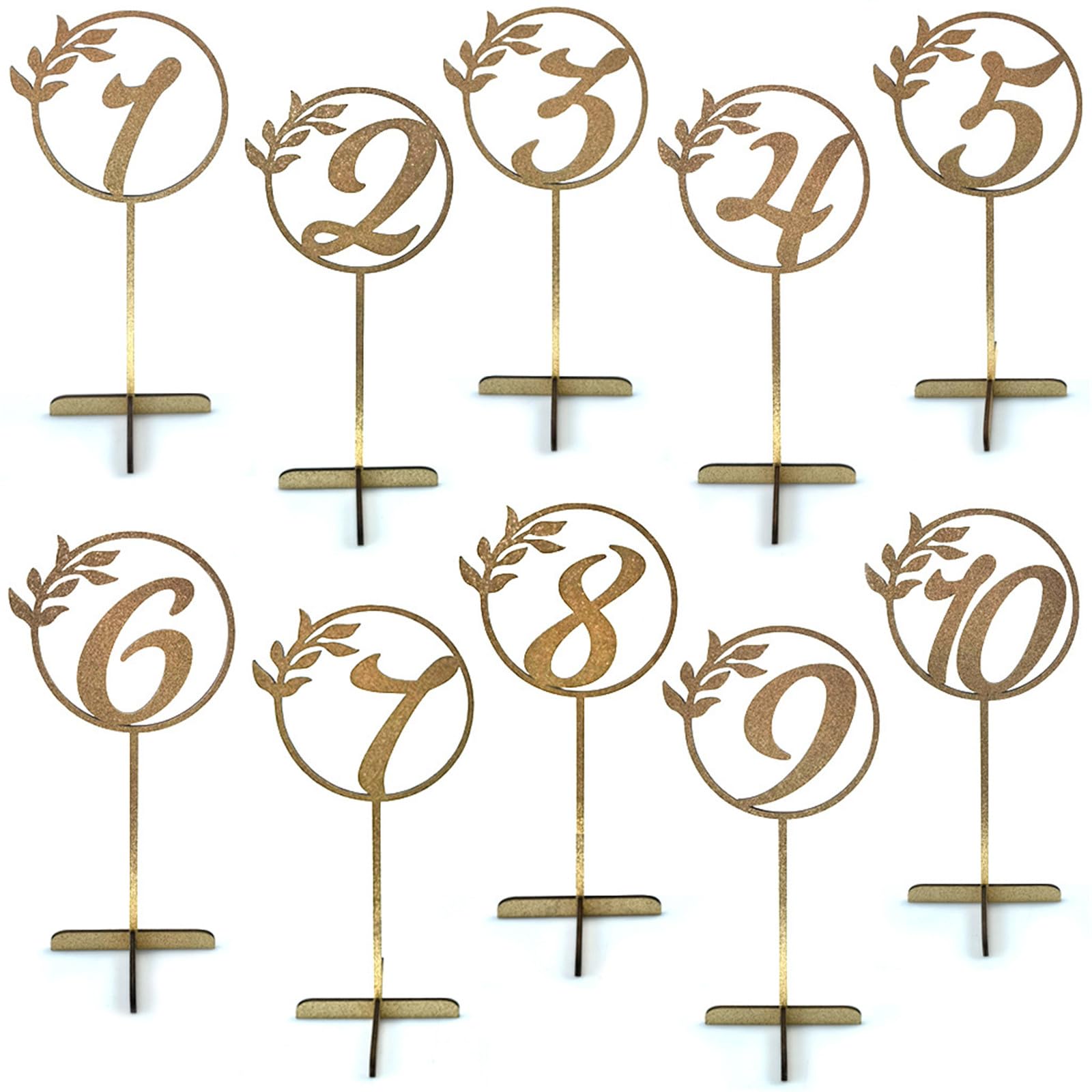 HZBB Wood Table Signs Table Numbers 1-10 Number Signs for Adult Celebrations Number Plaques for Holiday Parties Celebration Marker