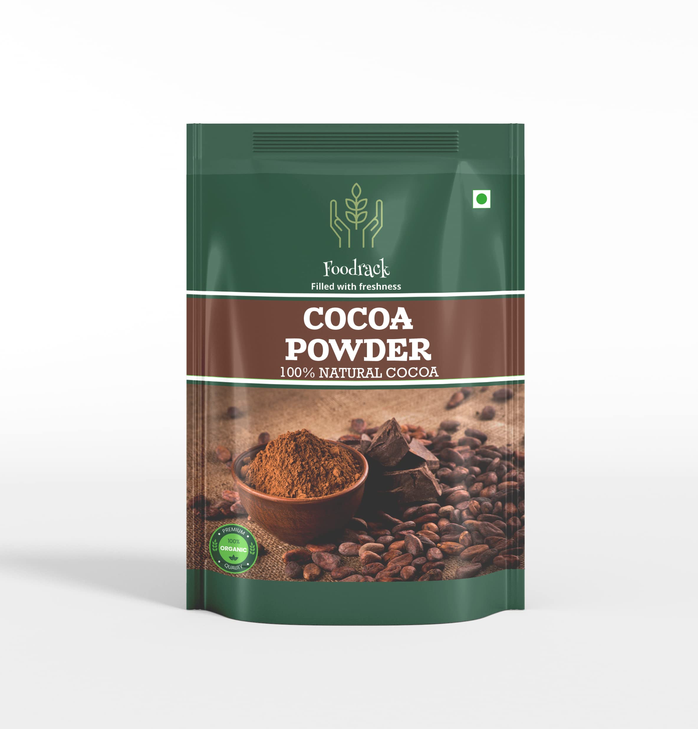 Foodrack Cocoa Powder for Cake Making Dark (Unsweetened,Vegan & Gluten Free), 400g