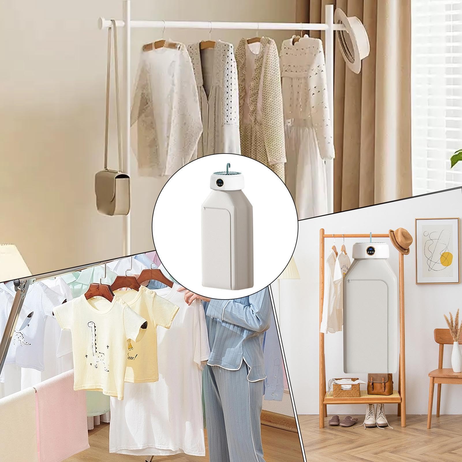 Sèche-linge électrique, portable Laundry Dryer, machine de séchage pliable, compact electric dryer portable foldable clothes dryer for home and travel 26,5 x 11 cm/10,43 x 4,33