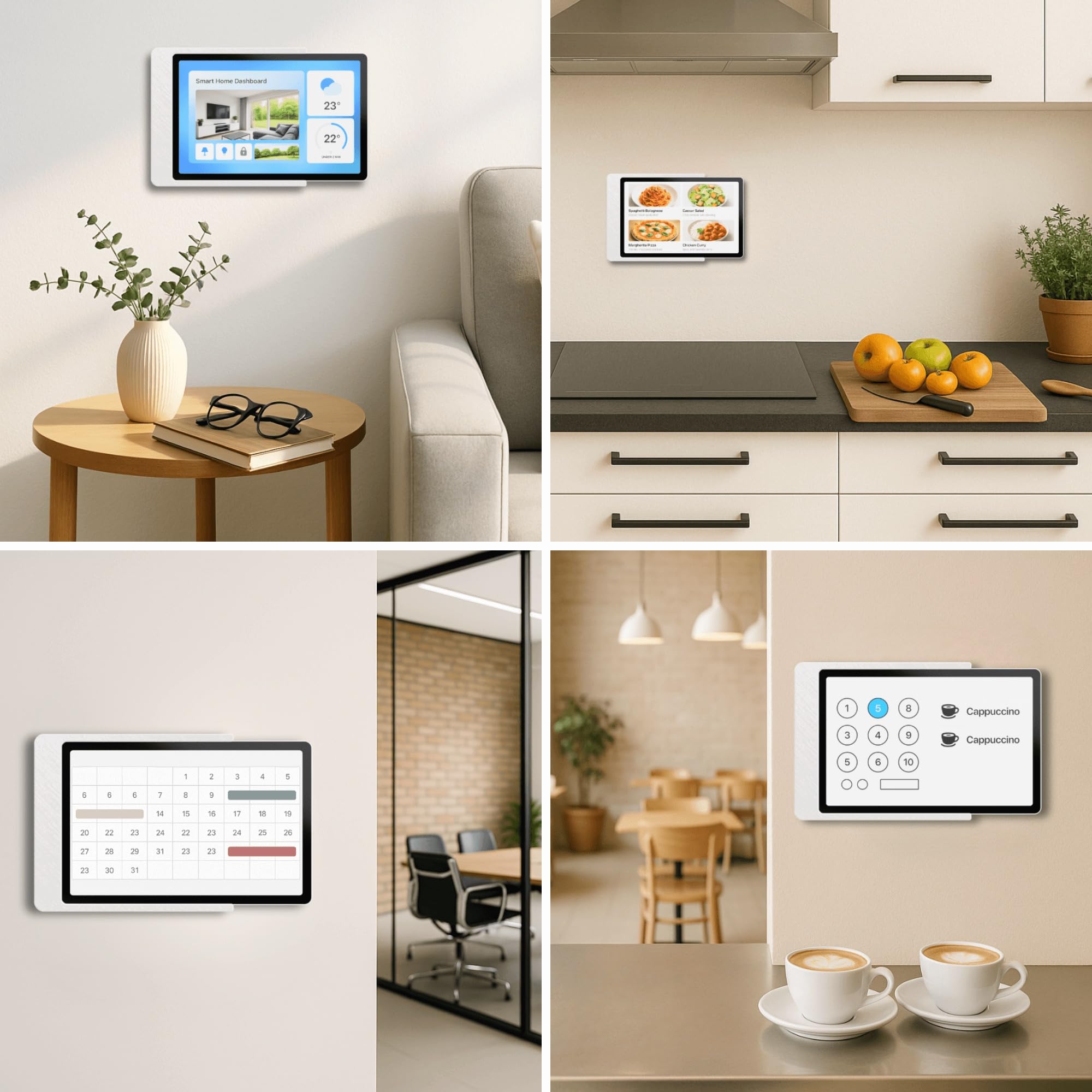 Supporto Tablet da Parete per iPad 7/8/9 Generation 10,2 Pollici - Supporto Estraibile Ultra Sottile per Smart Home - Bianco