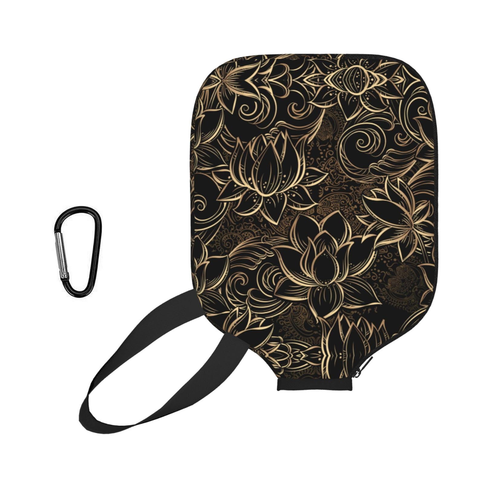 ESNAIUVCD Boho Gold Lotus Flowers Print