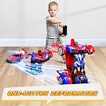 Tecnock Spider Remote Control Car for Kids, Gesture Sensing Transform RC Car with LED Lights, 2 Rechargeable Batteries 90 Mins Playtime, 2.4GHz One Button, 360° Rotation Robot Car Toy Gift for Boys