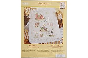 Bucilla Stamped Cross Stitch Crib Cover Kit