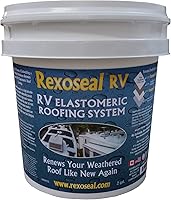 Vista 6 de Rexoseal Sistema de techos de goma líquida RV - Sellador de revestimiento de techo de RV impermeabilizante y protector - blanco, 1 galón