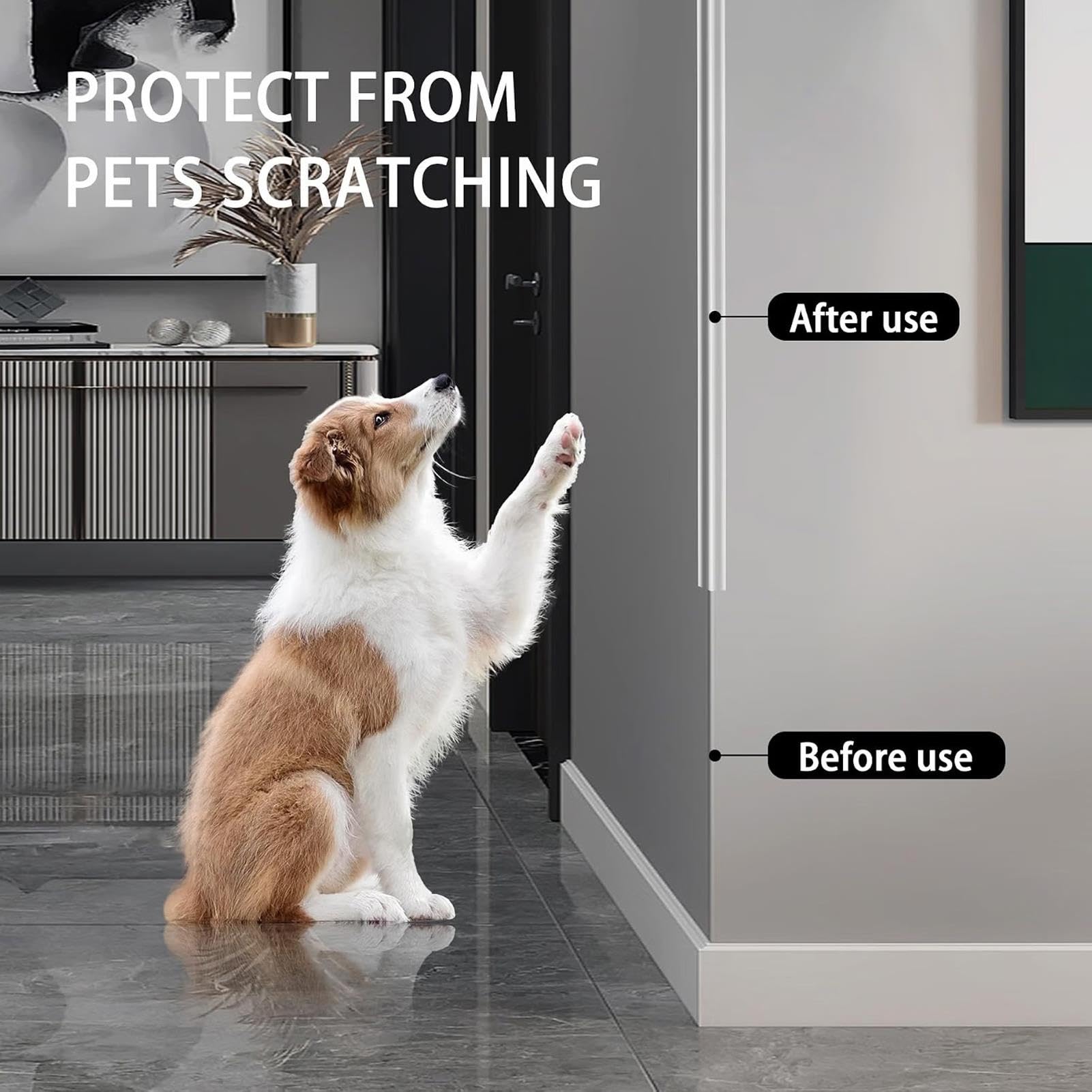 Protector de Esquina de Pared Autoadhesivo de 4 Paquetes, acrílico Claro