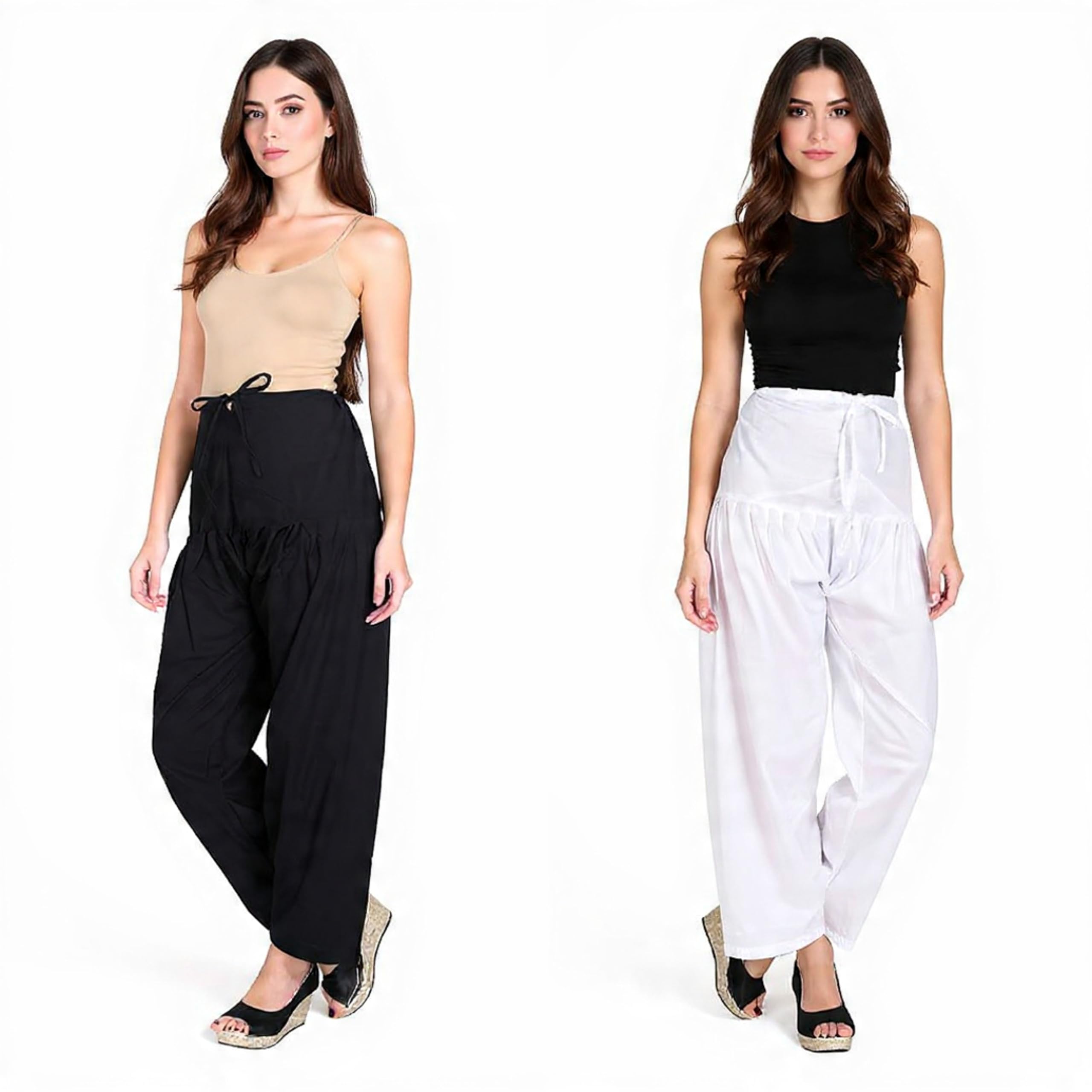 ladies n linen Women's Cotton Patiyala Salwar (Pants) Free Size Combo Pack of 2 (Two)-picture-38