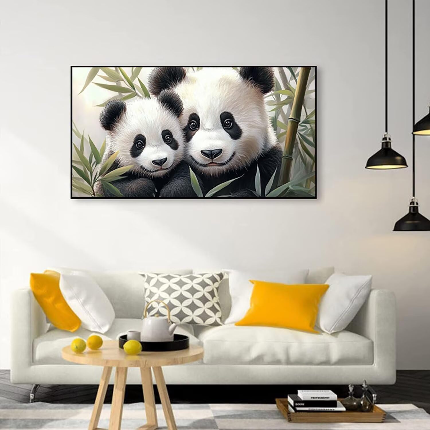 Diamond Painting Panda, zestaw do malowania diamentami dla dzieci, zwierzęta, dla dziewczynek 8 lat, 5D "zrób to sam", mozaika diamentowa, zestaw do majsterkowania, dla początkujących, haft dimond