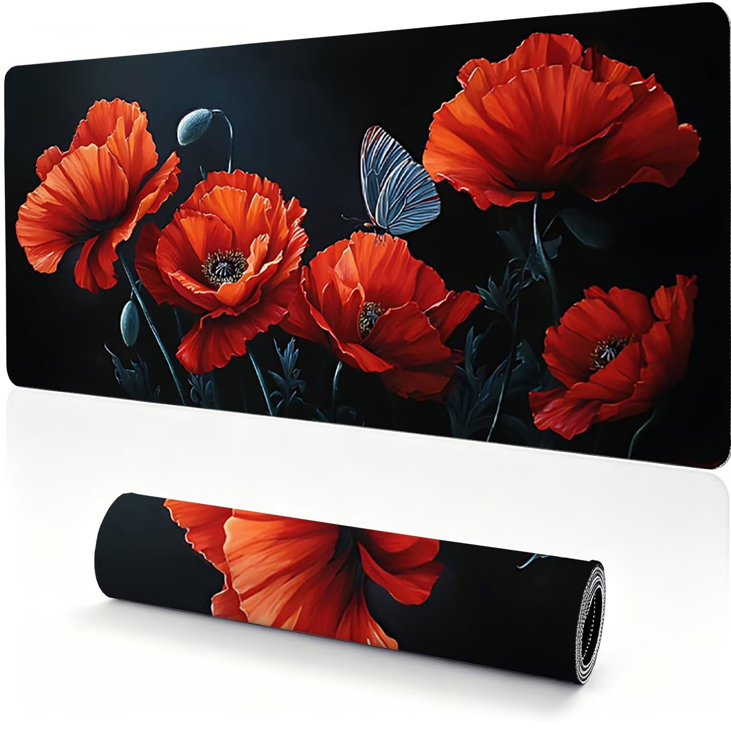 Tappetino Mouse Gaming XXL, Mousepad 1200x600x4mm nero cartamo-2 0x0-229 | Tappetino Scrivania con Base in Gomma Antiscivolo Bordi Cuciti per Computer, PC, Migliora la Precisione e la Velocità