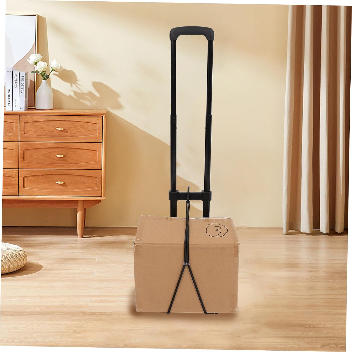 Collapsible Trolly Dolly Cart Luggage Wheels Compact Shopping Trolley for