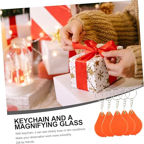 Miniatura 6 de STOBOK Lupa plegable de mano de 5 uds., llavero de joyería, libros, mapas, lupa plegable portátil, inspección de lectura