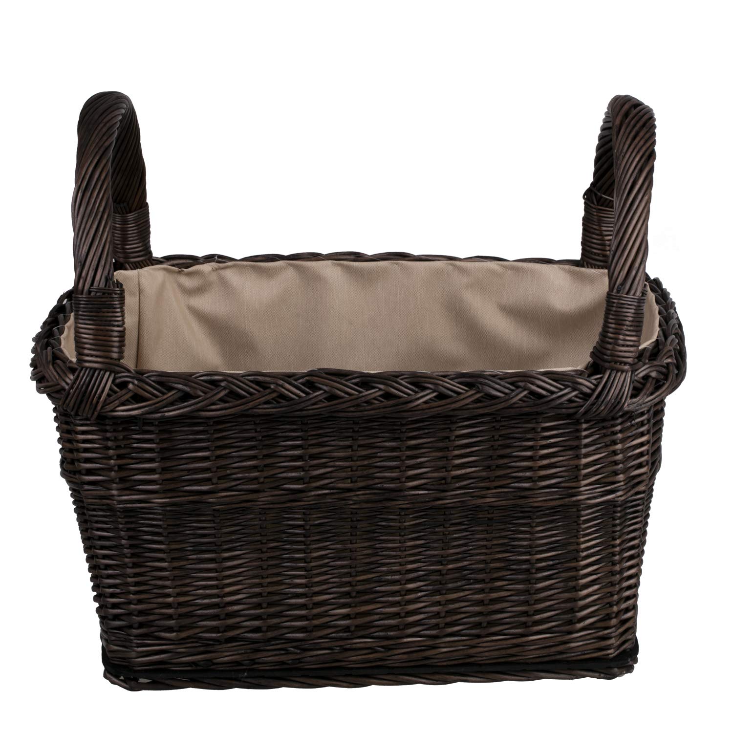 Cesta Portalegna da Interno in Vimini Porta Legna da Interni Fatto a Mano Cesta in Vimini per Legno Cestino per tronchi Ceste per Legna da Interno Cesto per Camino
