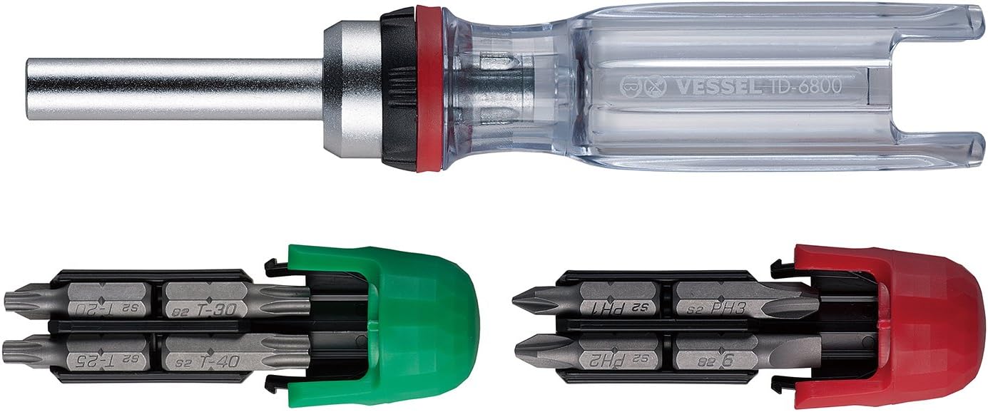 CRYSTALINE Ratchet Screwdriver with Insert Bit SET (+, TORX, HEX (16 PC. SETJ))