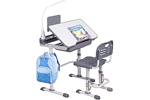 Kids Desk and Chair Set, Perfect for School and Study