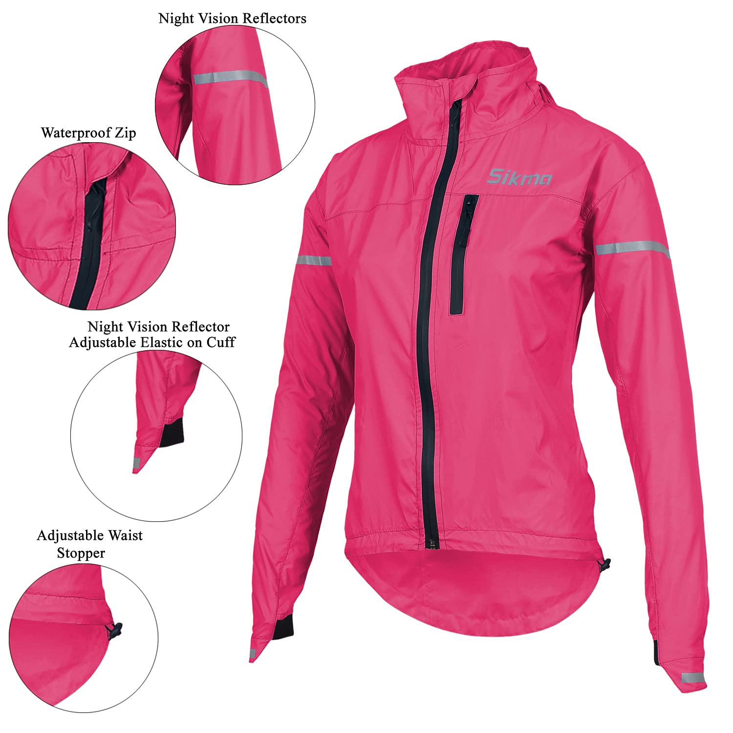SIKMA - Chaqueta impermeable para mujer
