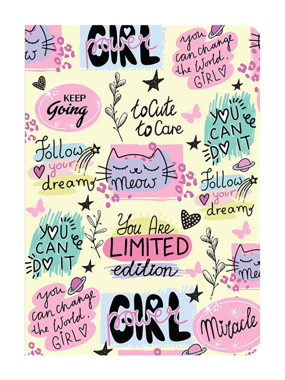 DOODLE A5 Undated Planner Notebook – 160 Pages (12-Month Planner + Notes), Soft Cover Journal with 80 GSM Paper – Motivational Quote Design, Compact Diary for Work, Study, Travel & Gifting