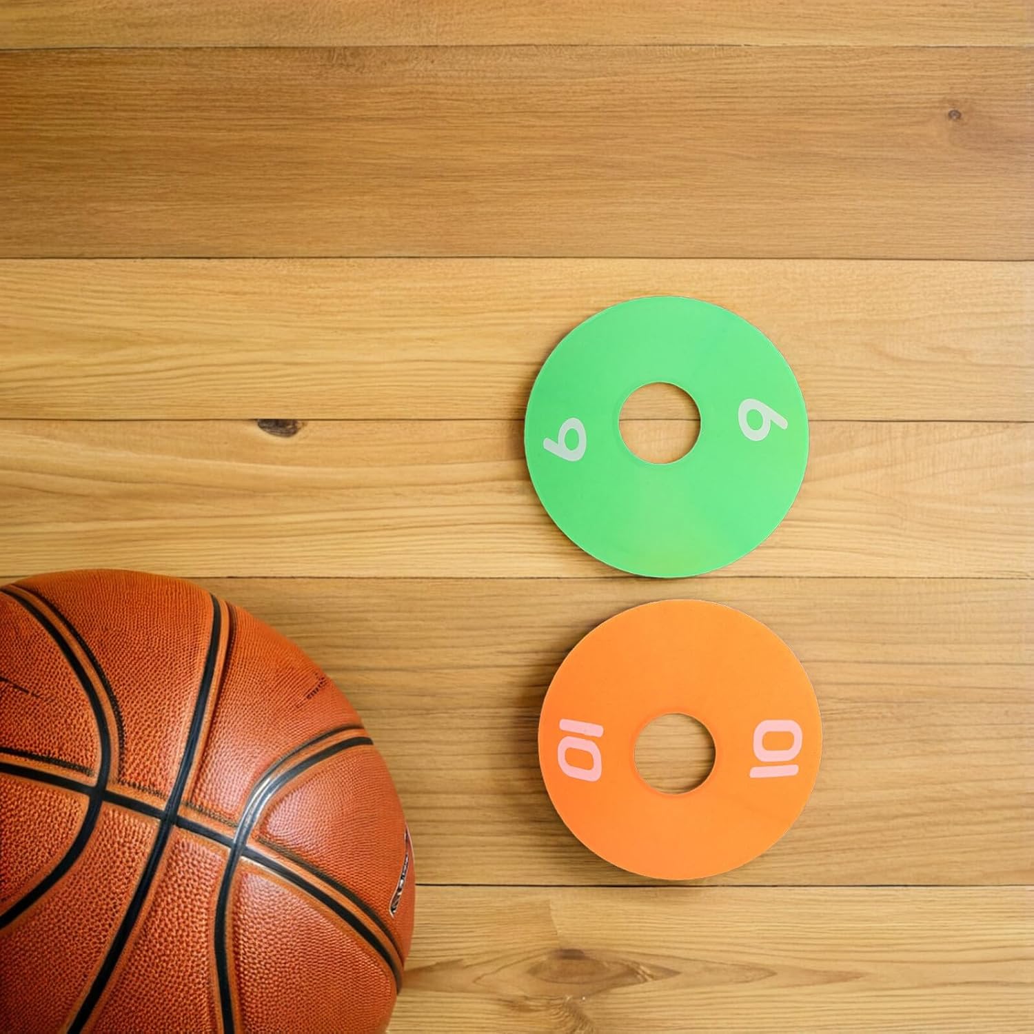 10pcs Numbered Agility Spot Markers Training Disc Cones for Soccer Basketball Sports Drills, Flat Sturdy Plastic Sports Field Marking Equipment for Outdoor Training