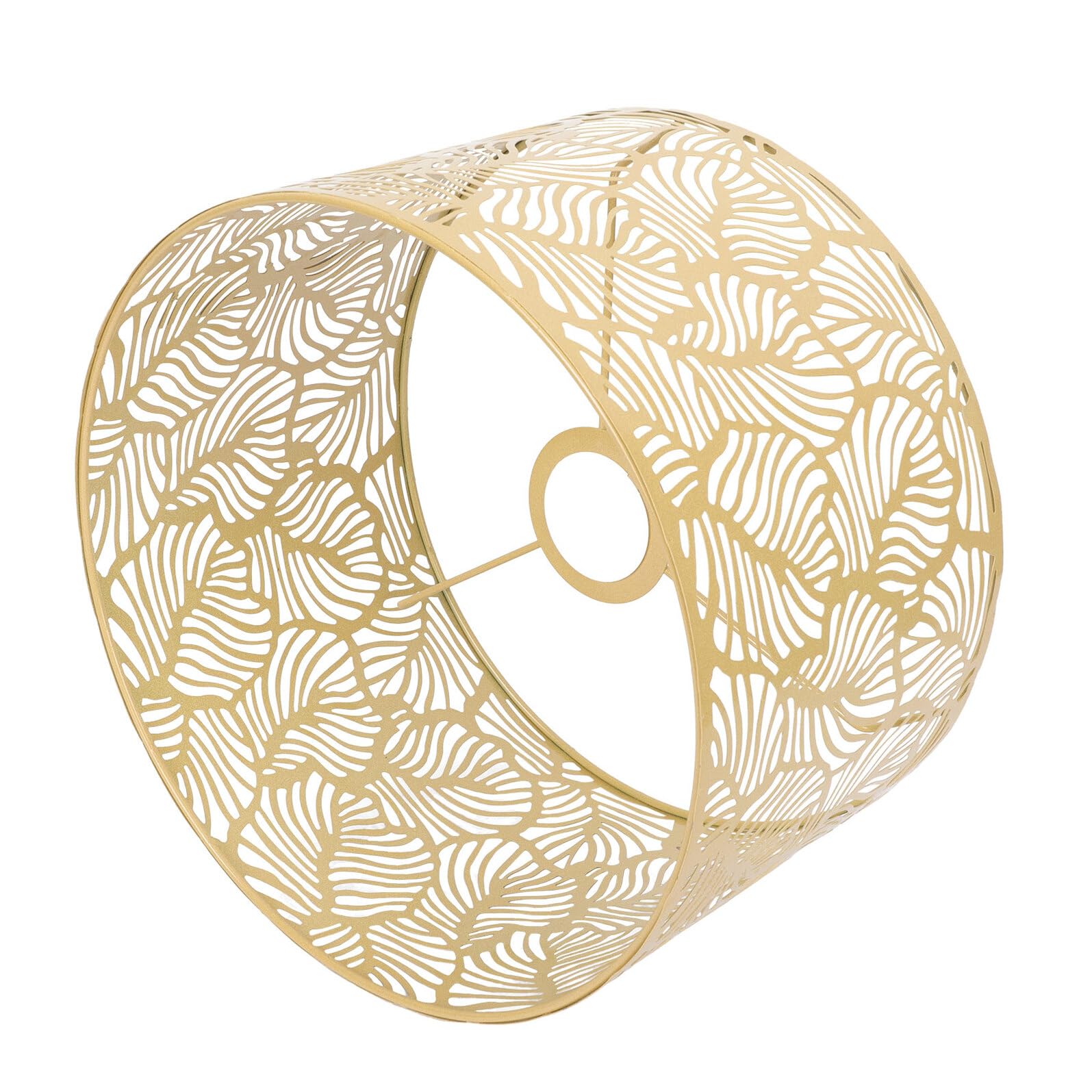 Abat-jour Rond Creux en Fer pour Lampe E27 E14 Or